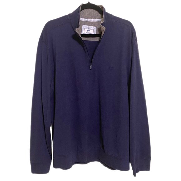 NWOT Men's Southern Tide the Skipjack Navy Quarter Zip Sweatshirt Size L - Picture 1 of 9